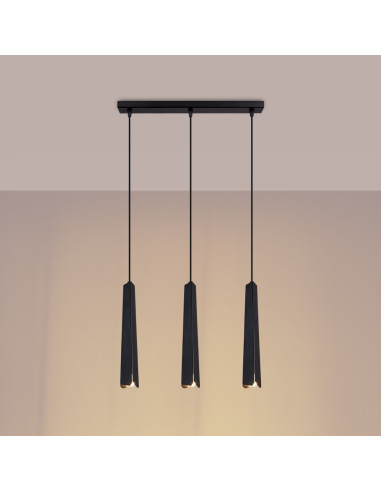 Lampa wisząca PRYSM 3L czarna