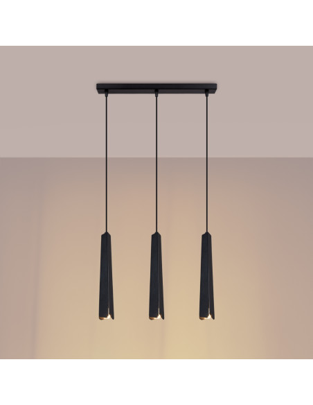 Lampa wisząca PRYSM 3L czarna