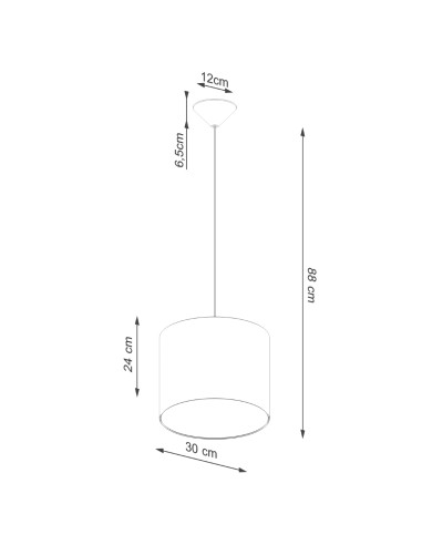 Lampa wisząca NOVA 30 czarna