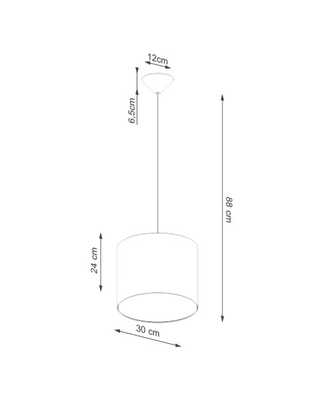 Lampa wisząca NOVA 30 czarna
