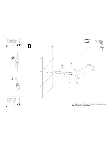 Kinkiet VECTOR czarny