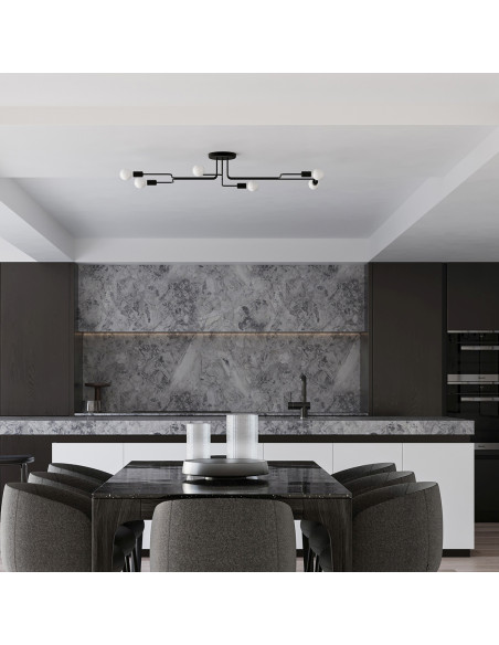 Żyrandol VECTOR 6 czarny