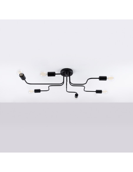 Żyrandol VECTOR 6 czarny