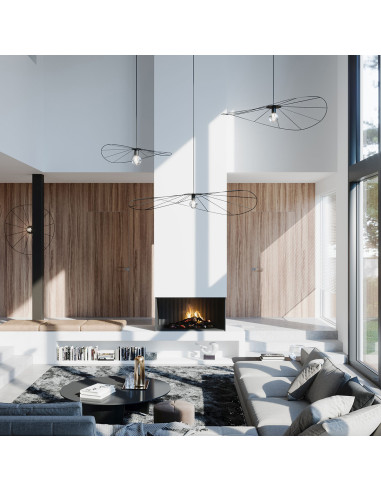 Lampa wisząca ESKOLA 70 czarna