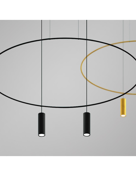 Lampa wisząca HOLAR 2 czarna