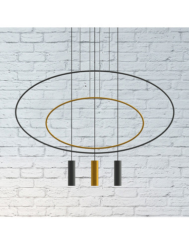 Lampa wisząca HOLAR 2 czarna