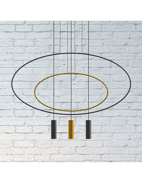 Lampa wisząca HOLAR 2 czarna