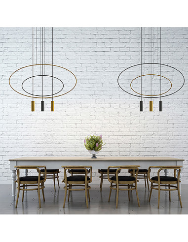 Lampa wisząca HOLAR 2 czarna