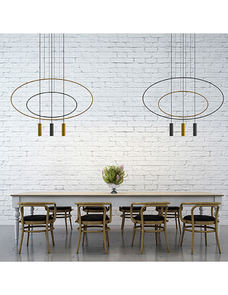 Lampa wisząca HOLAR 2 czarna