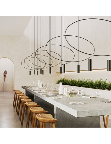 Lampa wisząca HOLAR 2 czarna