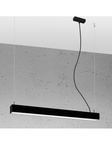 Lampa wisząca PINNE 67 czarna 3000K