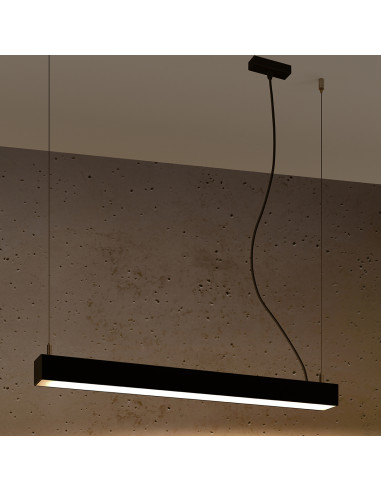 Lampa wisząca PINNE 67 czarna 3000K