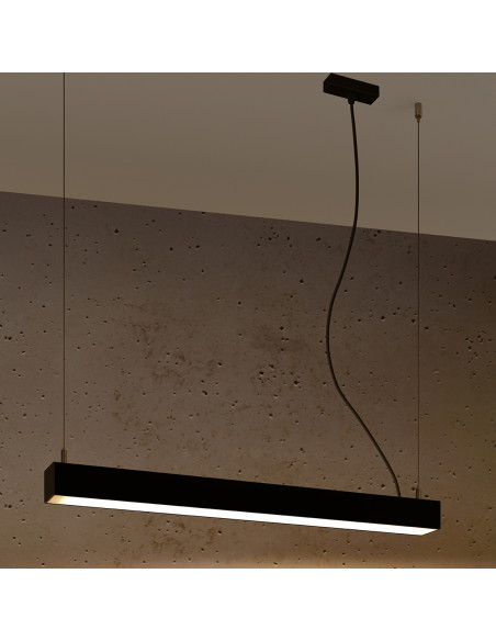 Lampa wisząca PINNE 67 czarna 3000K