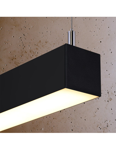 Lampa wisząca PINNE 67 czarna 3000K