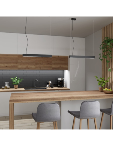 Lampa wisząca PINNE 67 czarna 3000K