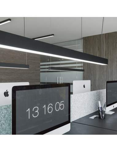 Lampa wisząca PINNE 67 czarna 3000K