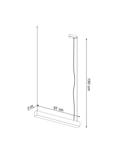 Lampa wisząca PINNE 67 czarna 4000K