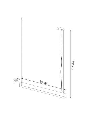 Lampa wisząca PINNE 90 szara 3000K