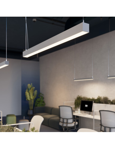 Lampa wisząca PINNE 90 szara 3000K