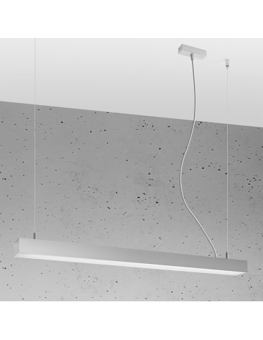 Lampa wisząca PINNE 90 szara 3000K