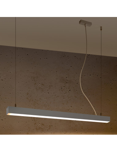 Lampa wisząca PINNE 90 szara 3000K
