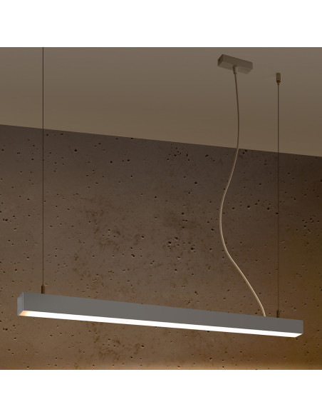 Lampa wisząca PINNE 90 szara 3000K