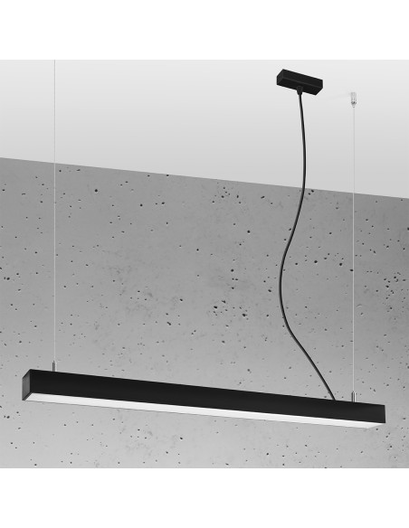 Lampa wisząca PINNE 90 czarna 4000K
