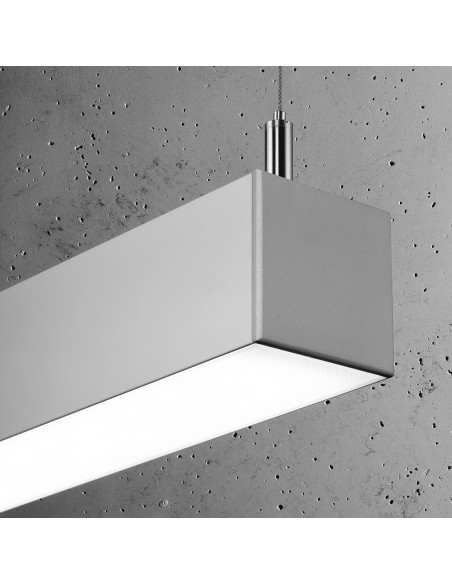 Lampa wisząca PINNE 90 szara 4000K