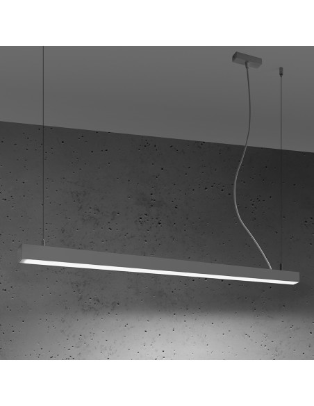 Lampa wisząca PINNE 117 szara 4000K