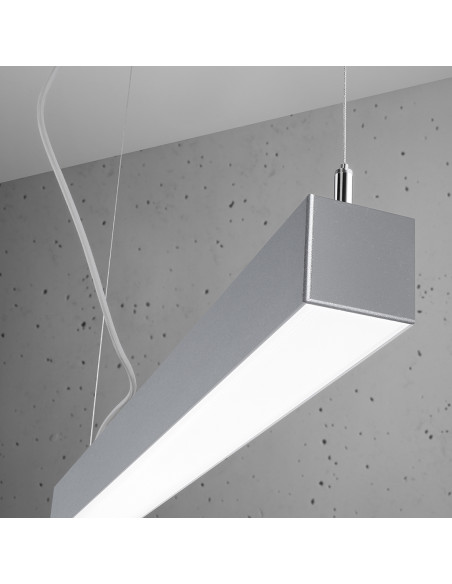 Lampa wisząca PINNE 117 szara 4000K