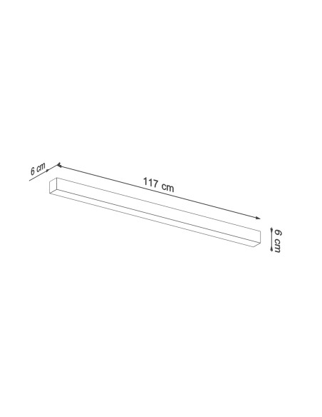 Kinkiet PINNE 117 czarny 3000K