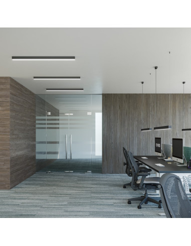 Lampa wisząca PINNE 150 czarna 3000K