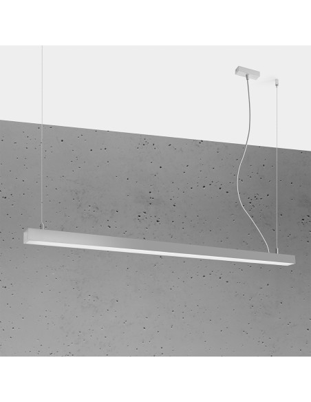 Lampa wisząca PINNE 150 szara 3000K