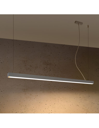 Lampa wisząca PINNE 150 szara 3000K