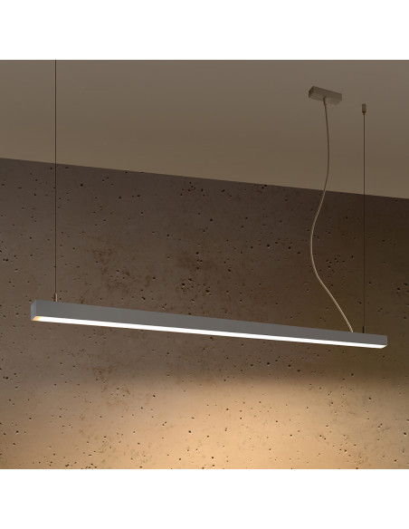 Lampa wisząca PINNE 150 szara 3000K