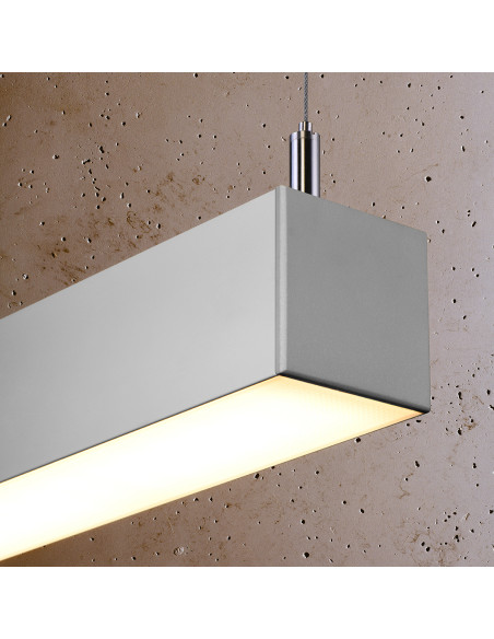 Lampa wisząca PINNE 150 szara 3000K