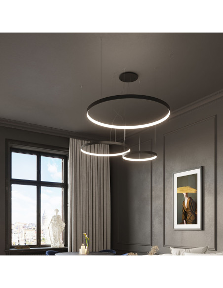 Żyrandol RIO 110 czarny LED 3000K