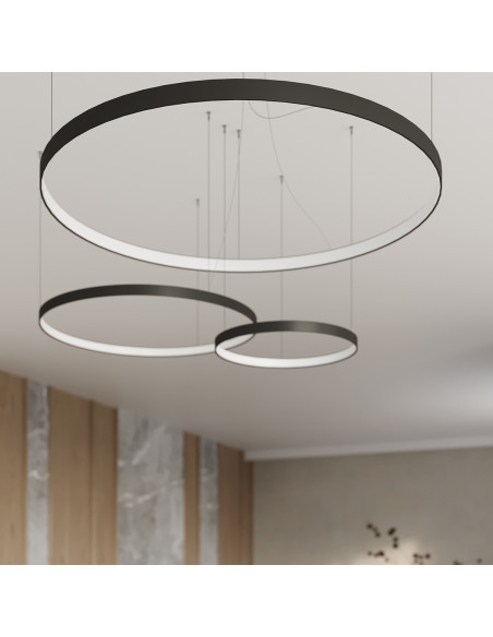 Żyrandol RIO 55 czarny LED 3000K