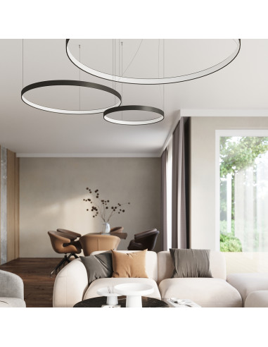 Żyrandol RIO 55 czarny LED 3000K