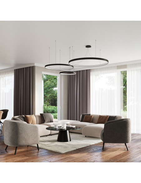 Żyrandol RIO 55 czarny LED 3000K