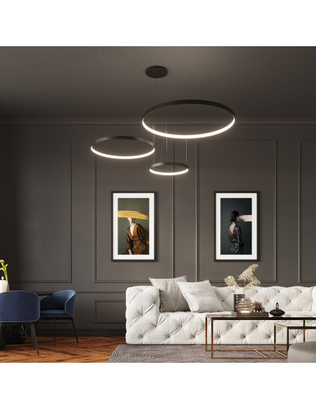 Żyrandol RIO 55 czarny LED 3000K