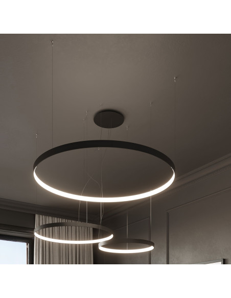 Żyrandol RIO 78 czarny LED 4000K