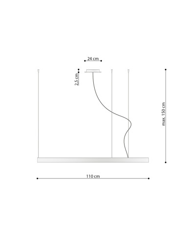 Żyrandol RIO 110 biały LED 4000K