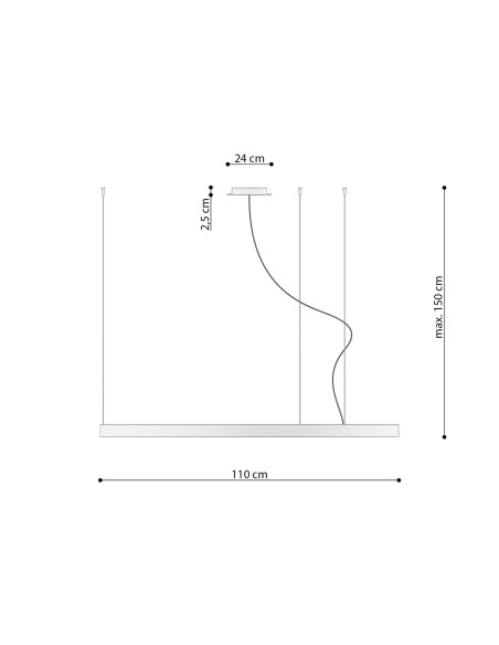 Żyrandol RIO 110 biały LED 4000K