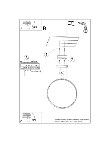 Lampa wisząca RIO 78 biały LED 3000K