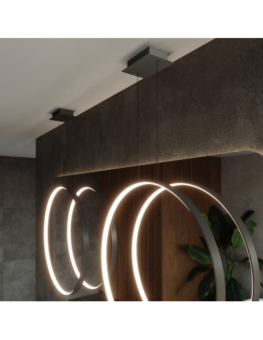 Lampa wisząca RIO 78 czarny LED 3000K
