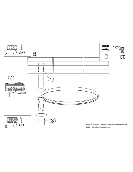 Plafon RIO 55 biały LED 4000K