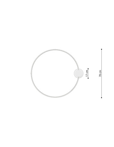 Plafon RIO 78 czarny LED 3000K