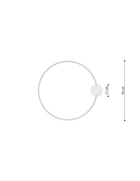 Plafon RIO 78 czarny LED 3000K