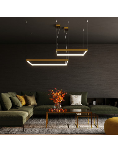 Żyrandol NELYA M złoty LED 4000K